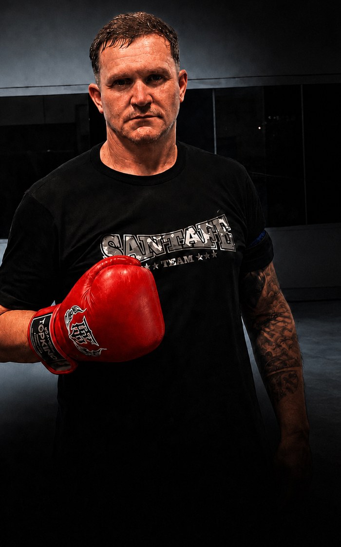 Professor Fábio, da Equipe Santa Fé, que conduz as aulas na FTM Fight Team